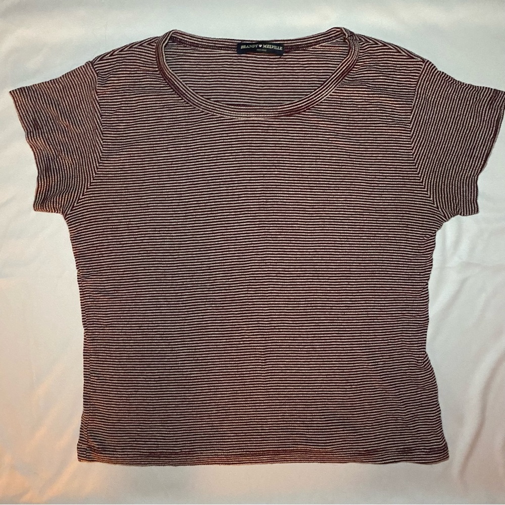 Brandy Melville Striped Baby Tee